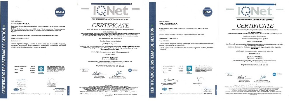 Certificados de Calidad ISO